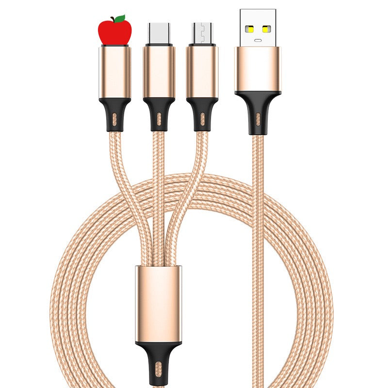 3-in-1 Compact Charging Cable Iphone & Lightning & USB-C | Custom Logo