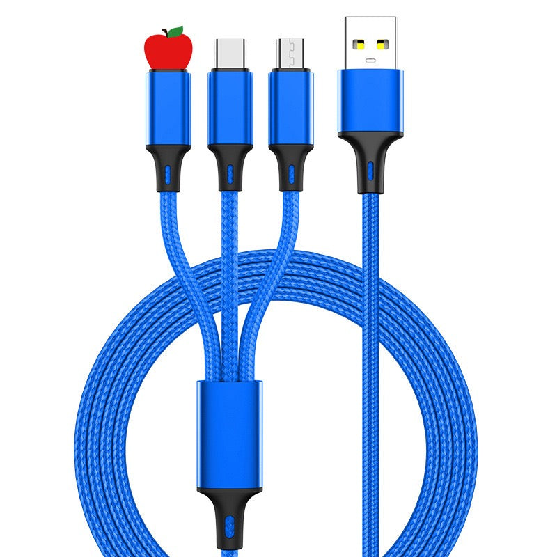 3-in-1 Compact Charging Cable Iphone & Lightning & USB-C | Custom Logo