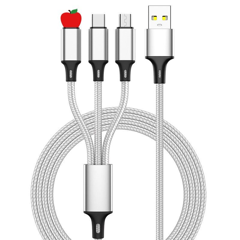 3-in-1 Compact Charging Cable Iphone & Lightning & USB-C | Custom Logo