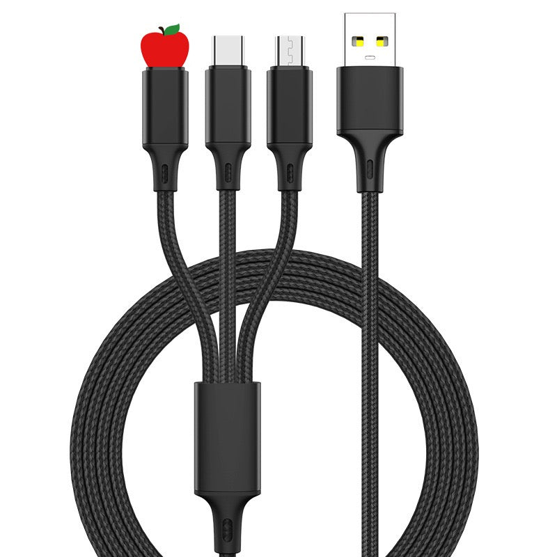 3-in-1 Compact Charging Cable Iphone & Lightning & USB-C | Custom Logo