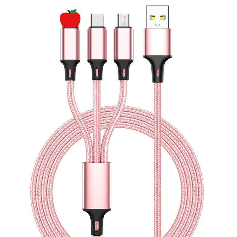 3-in-1 Compact Charging Cable Iphone & Lightning & USB-C | Custom Logo