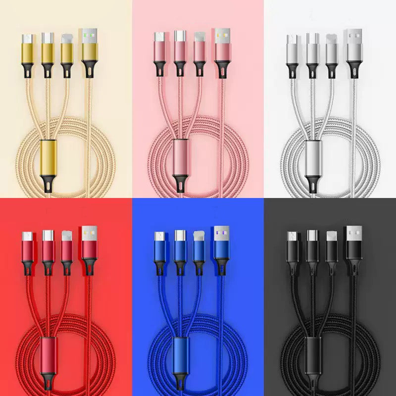 3-in-1 Compact Charging Cable Iphone & Lightning & USB-C | Custom Logo