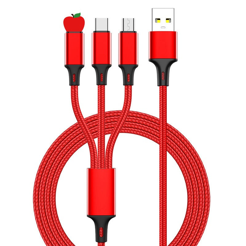 3-in-1 Compact Charging Cable Iphone & Lightning & USB-C | Custom Logo