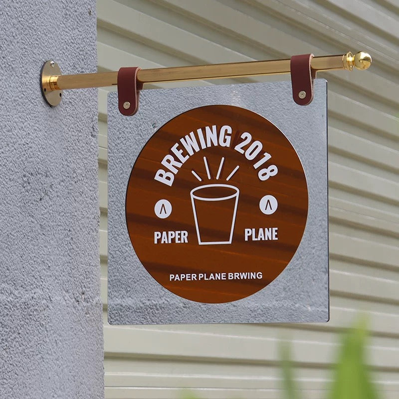 Custom Business Side Baffle Sign