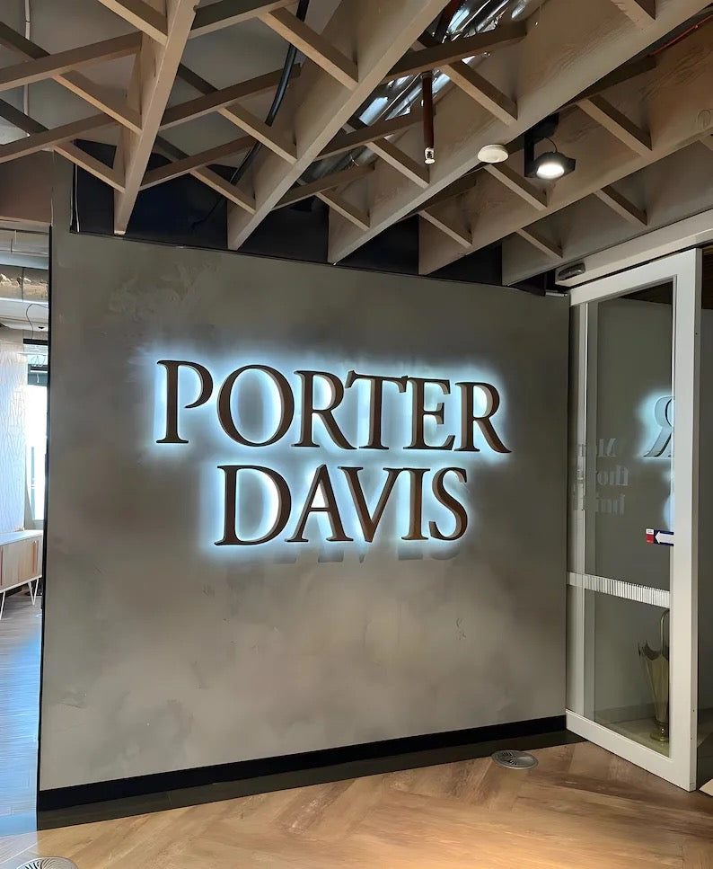 Logo Sign Custom - Shop Sign - Salon Sign - Wall Sign Custom - 3D Business Sign - Acrylic Sign - Backlit Business Sign - Business Logo Signs