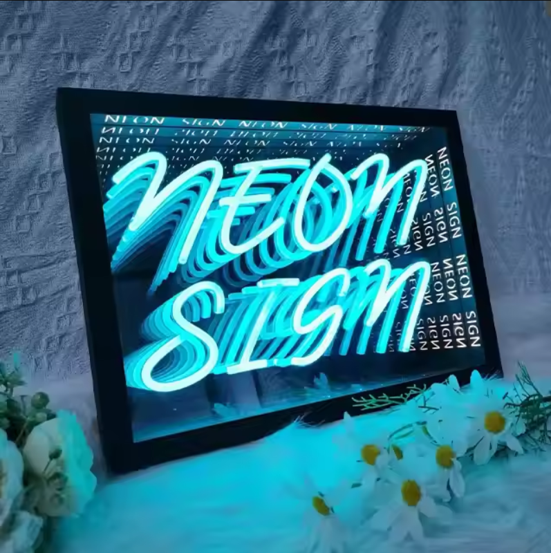 Custom Mirror Layer RGB Infinity Neon Sign Wall Mirror