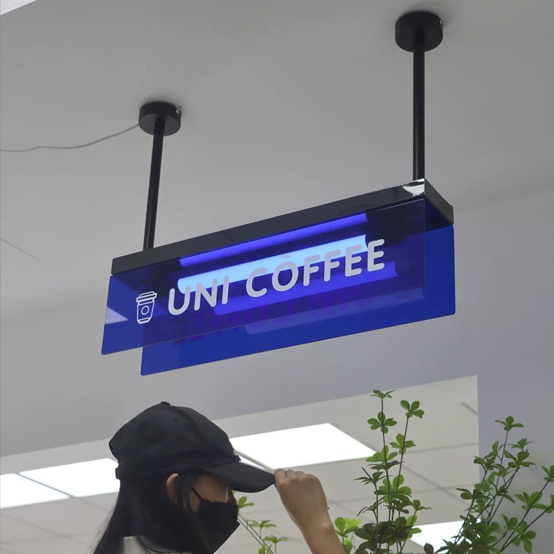 Custom Hanging Business Light Box