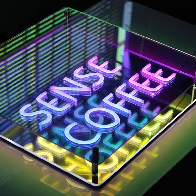 Custom Mirror Layer RGB Infinity Neon Sign Wall Mirror