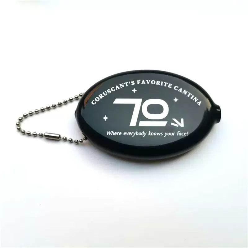 Custom Rubber Coin Purse Keyring Oval Coin Keychain Promo
