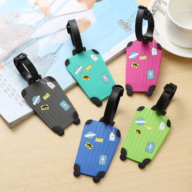 Cheap Wholesale Bulk Wedding Favor Gift Custom logo Embossed Gold Silver Stamping Blue pink PU Faux Leather Luggage Tags