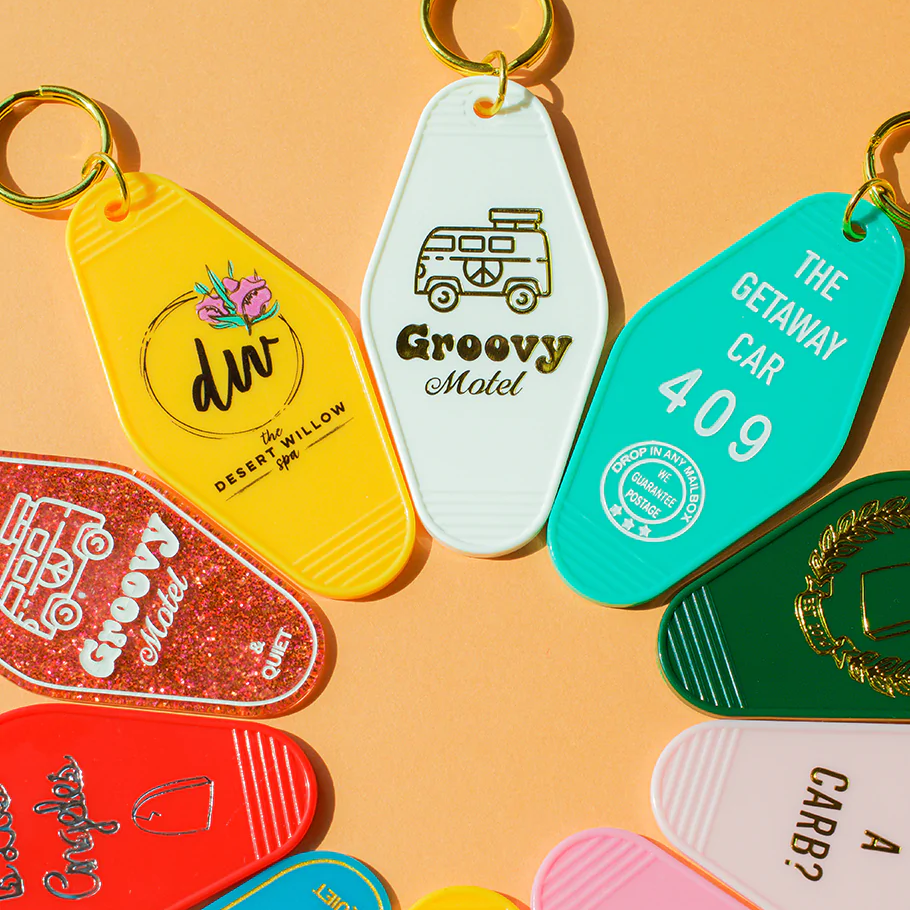 Personalised Laser Engraved Key ring | Gold Foil Keychain | Diamond Keytags Promo