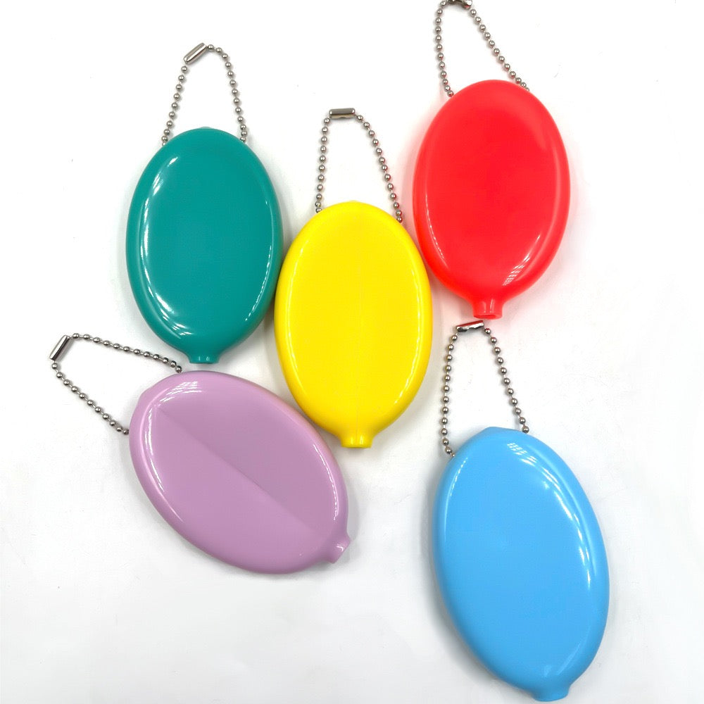 Custom Rubber Coin Purse Keyring Oval Coin Keychain Promo