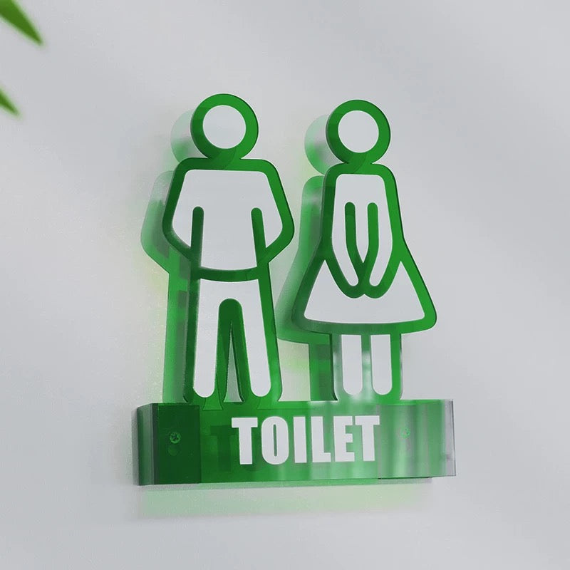 Custom Acrylic Toilet Signs & Bathroom Signs