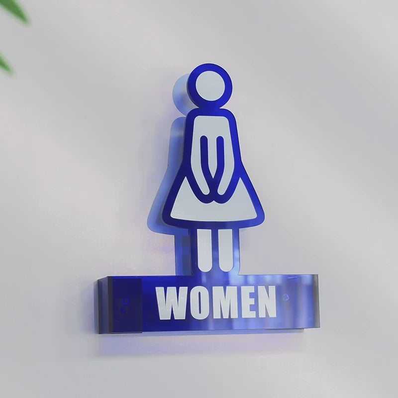 Custom Acrylic Toilet Signs & Bathroom Signs