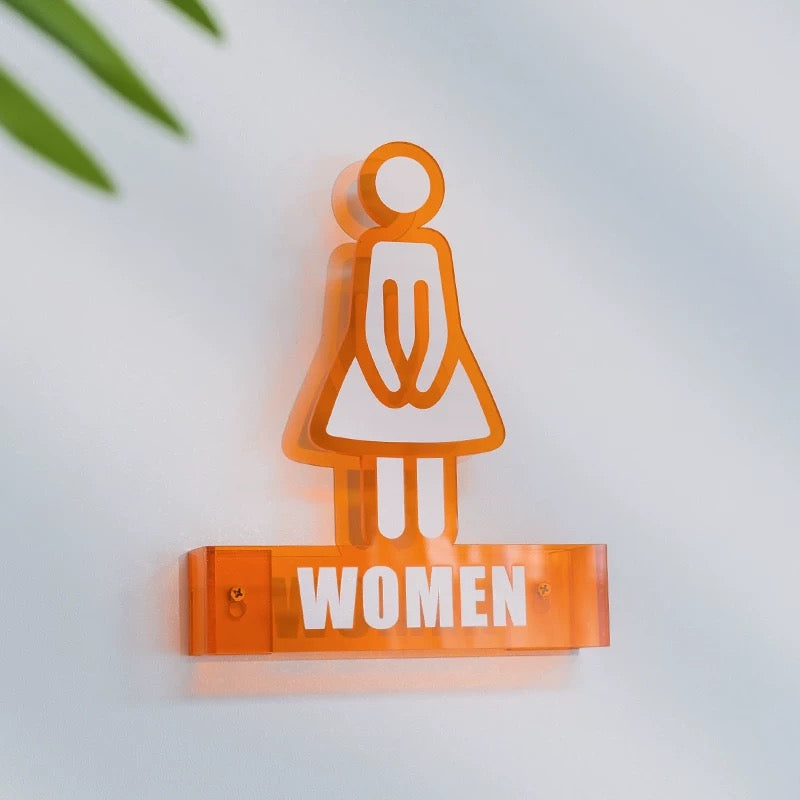 Custom Acrylic Toilet Signs & Bathroom Signs