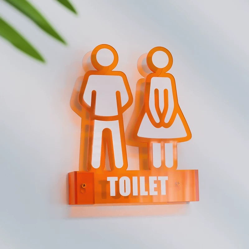 Custom Acrylic Toilet Signs & Bathroom Signs