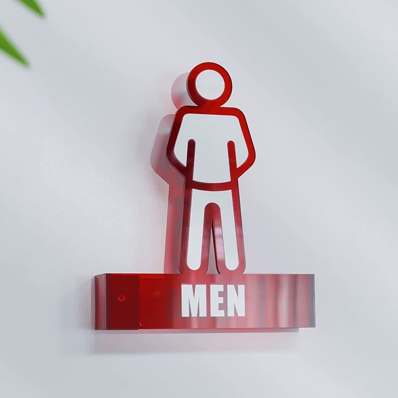 Custom Acrylic Toilet Signs & Bathroom Signs