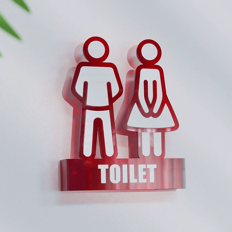 Custom Acrylic Toilet Signs & Bathroom Signs