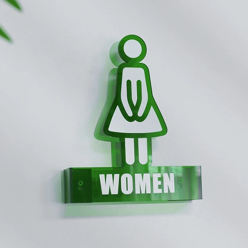 Custom Acrylic Toilet Signs & Bathroom Signs