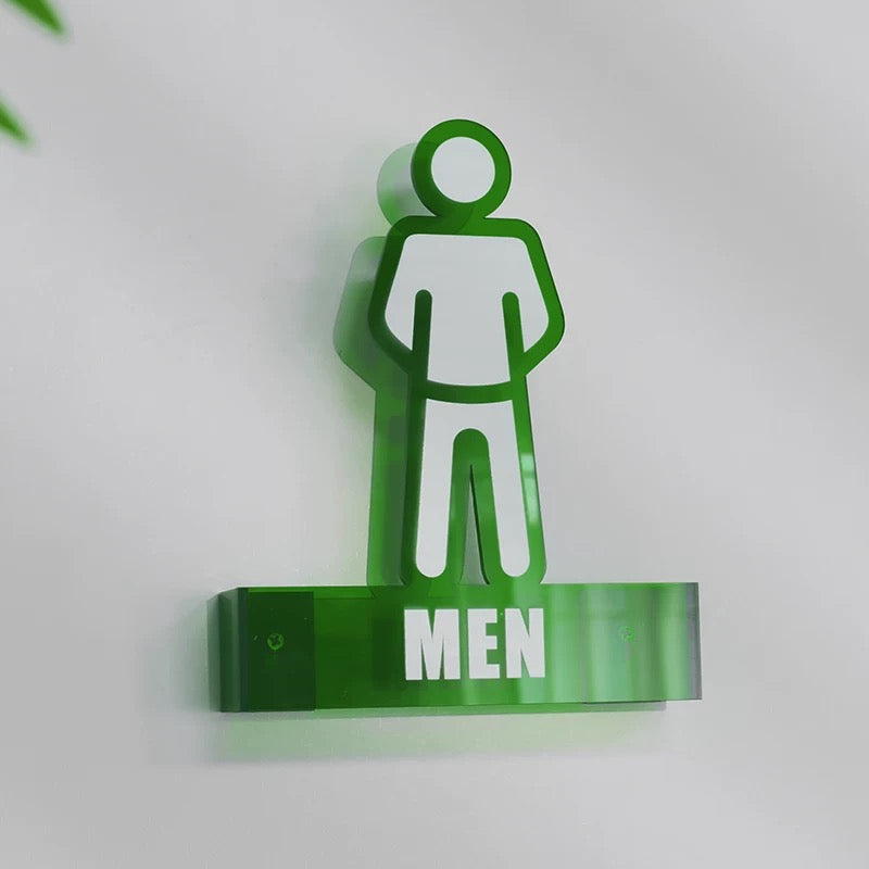 Custom Acrylic Toilet Signs & Bathroom Signs