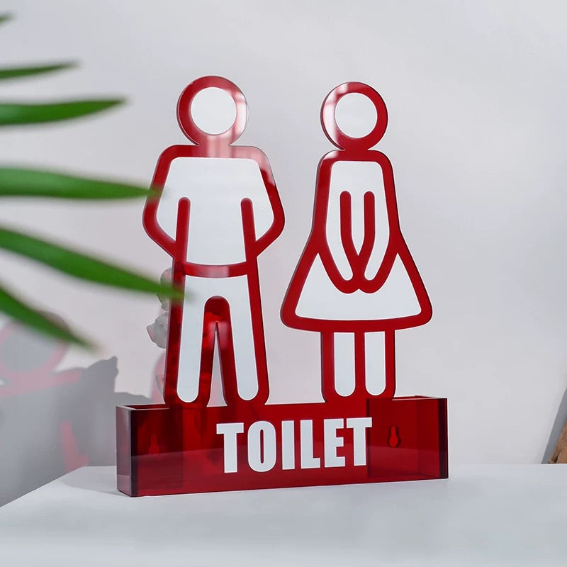 Custom Acrylic Toilet Signs & Bathroom Signs