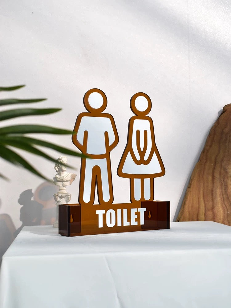 Custom Acrylic Toilet Signs & Bathroom Signs