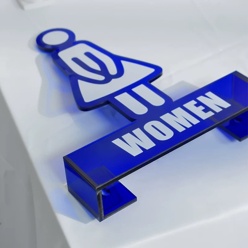 Custom Acrylic Toilet Signs & Bathroom Signs