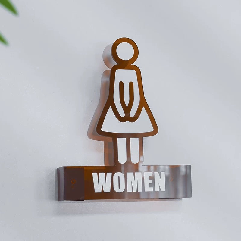 Custom Acrylic Toilet Signs & Bathroom Signs