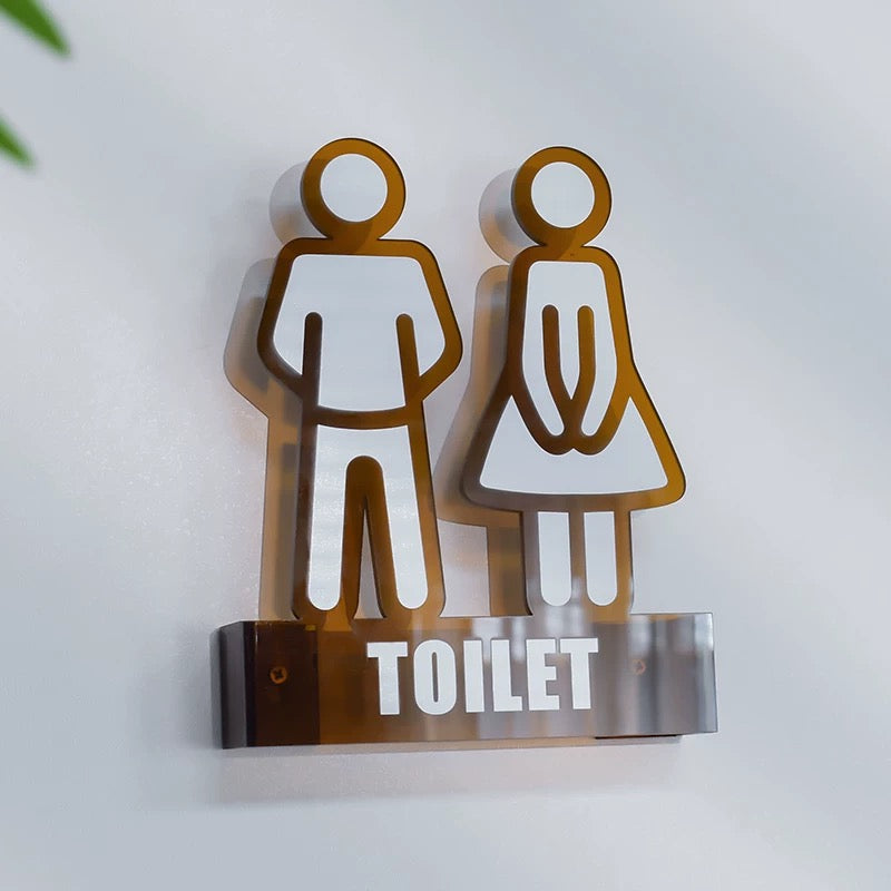 Custom Acrylic Toilet Signs & Bathroom Signs
