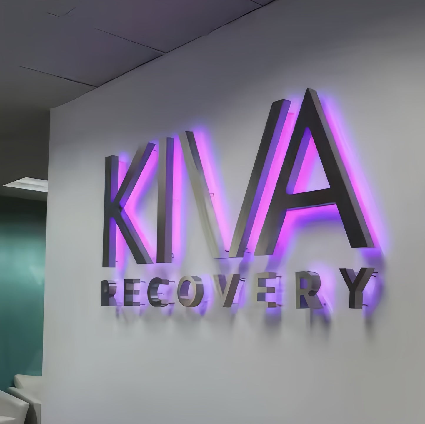 Custom Backlit Sign, Salon Logo Sign, Lasercut Sign For Business , 3D Metal Letters For Office, Company Logo Sign, Illuminated Letter Sign