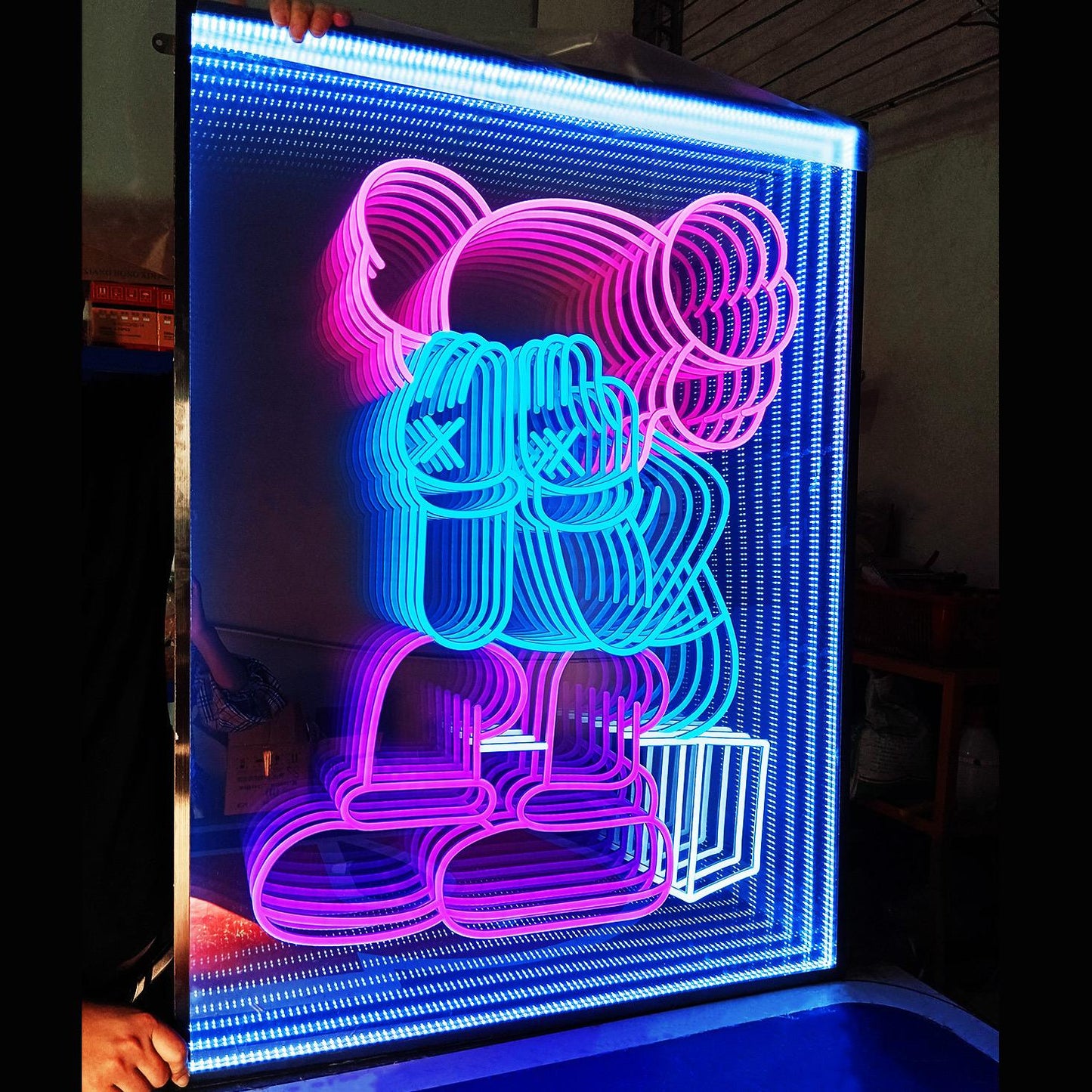 Custom Mirror Layer RGB Infinity Neon Sign Wall Mirror