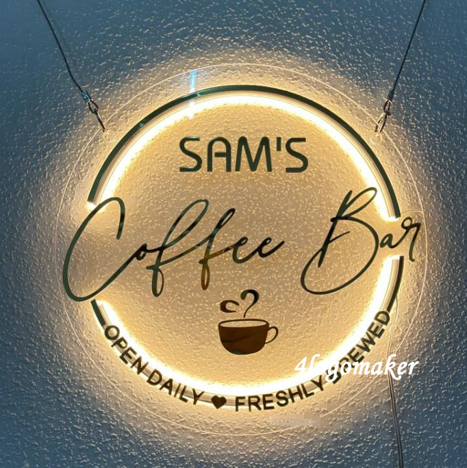 Custom Backlit Sign | Custom Acrylic Sign | Illuminated Logo Sign | Backlit Sign | Round Acrylic Sign | Reception Sign|Studio Sign|