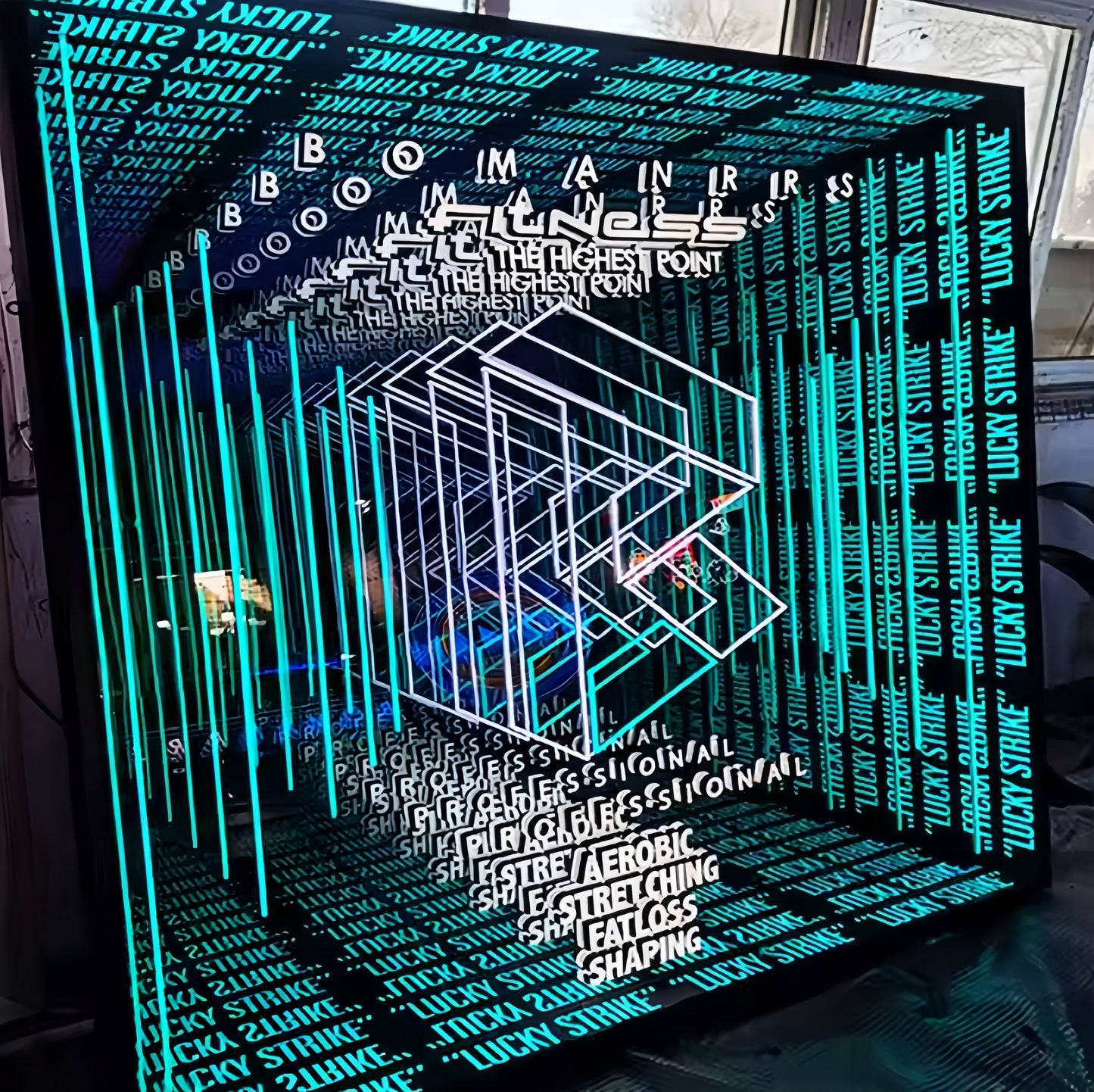 Custom Mirror Layer RGB Infinity Neon Sign Wall Mirror
