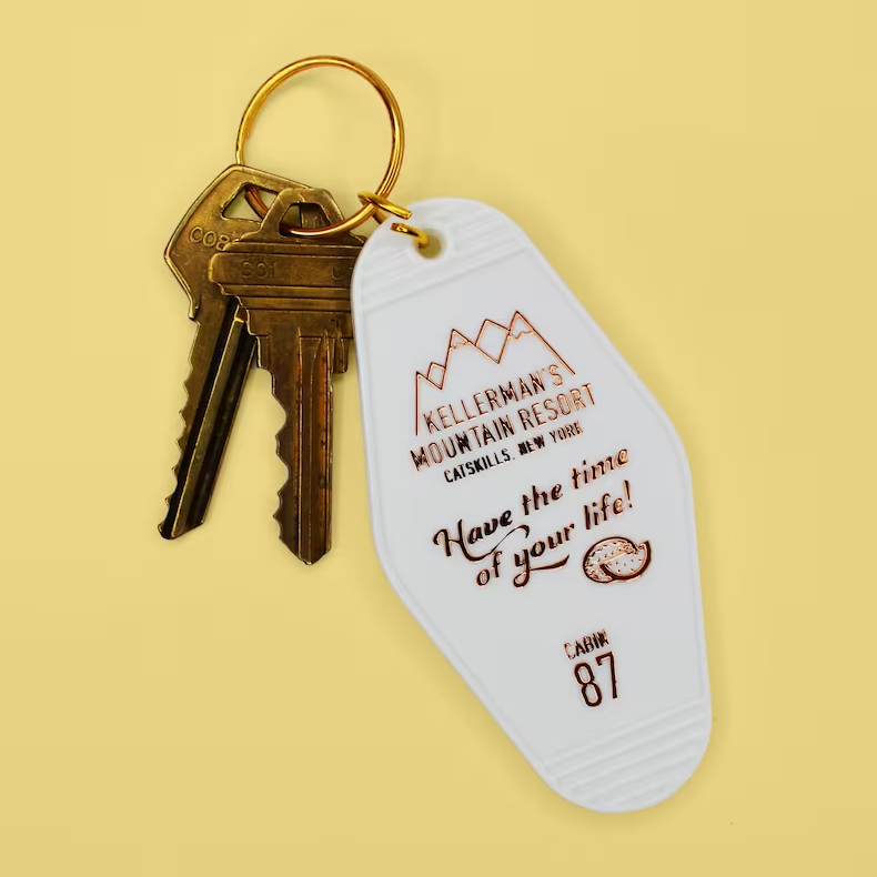 PromotionalRetroVintageMotelRoomHotelKeychainCustomHotStampingPrintedLogoABSAcrylicPlasticKeychainBlank
