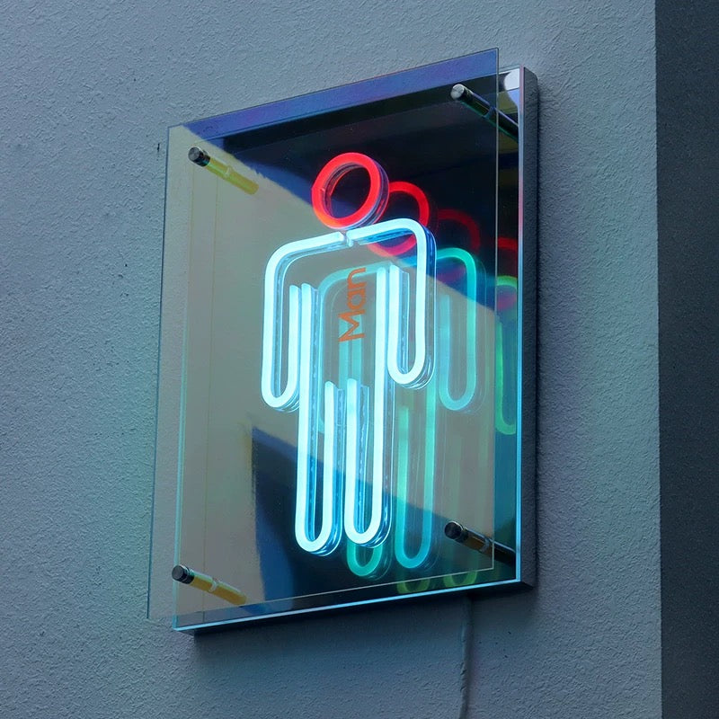 LED Infinity Mirror-Toilet Restroom Neon Sign