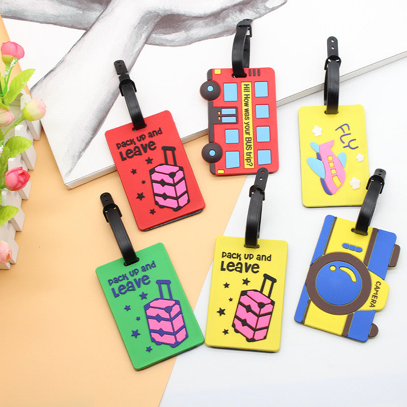 Travel Soft PVC Luggage Tags Travel Accessory PVC Suitcases ID Tags Business Card Holder for Travelling