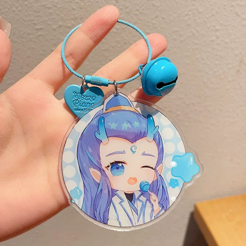 Cute Nezha 2 Witch Boy Naohai Movie Decoration Small Acrylic Keychain Pendant for School Bag Perfect Gift
