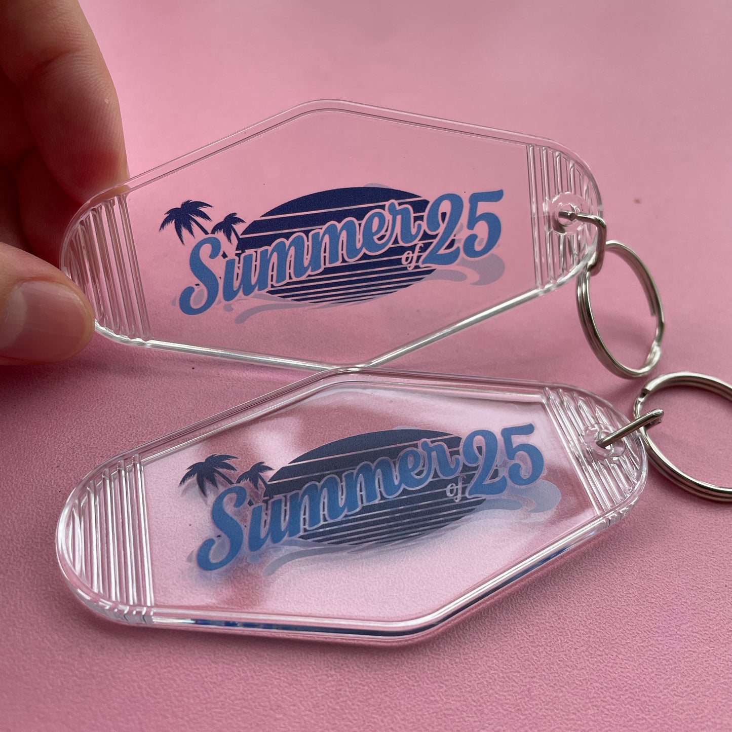 Personalised Keyrings | Transparency Keychains Diamond Shape Souvenir Promo Gifts