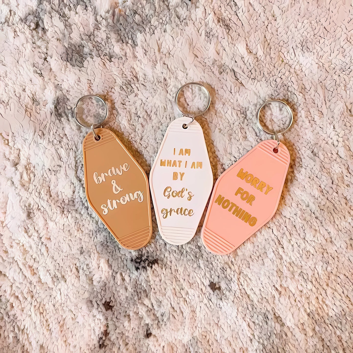 Customized Laser Engraved Keychain | Gold Foil Keyrings | Promotional Products