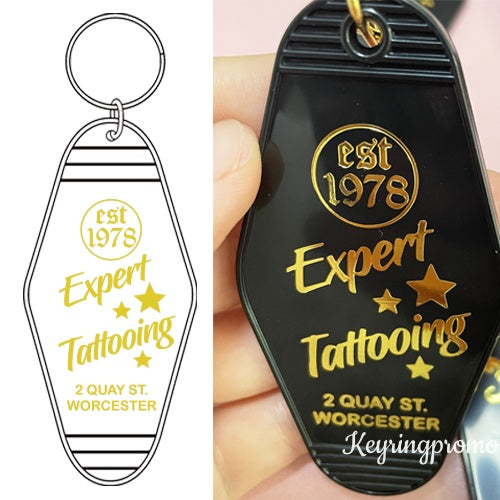 Personalised Laser Engraved Key ring | Gold Foil Keychain | Diamond Keytags Promo