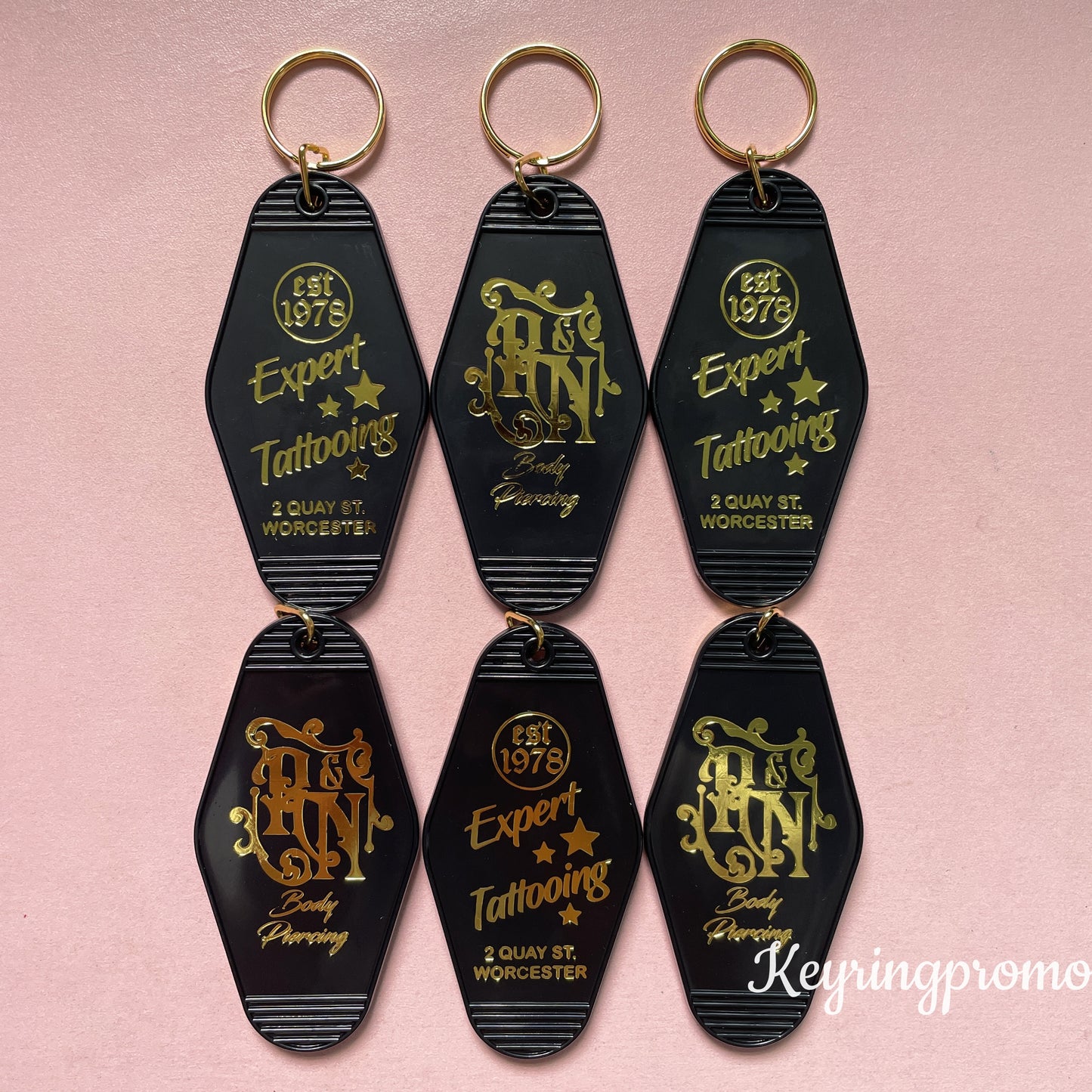 Personalised Laser Engraved Key ring | Gold Foil Keychain | Diamond Keytags Promo