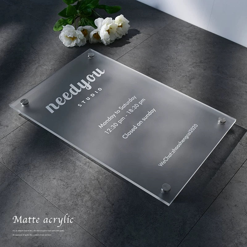 Custom Clear Acrylic Sign