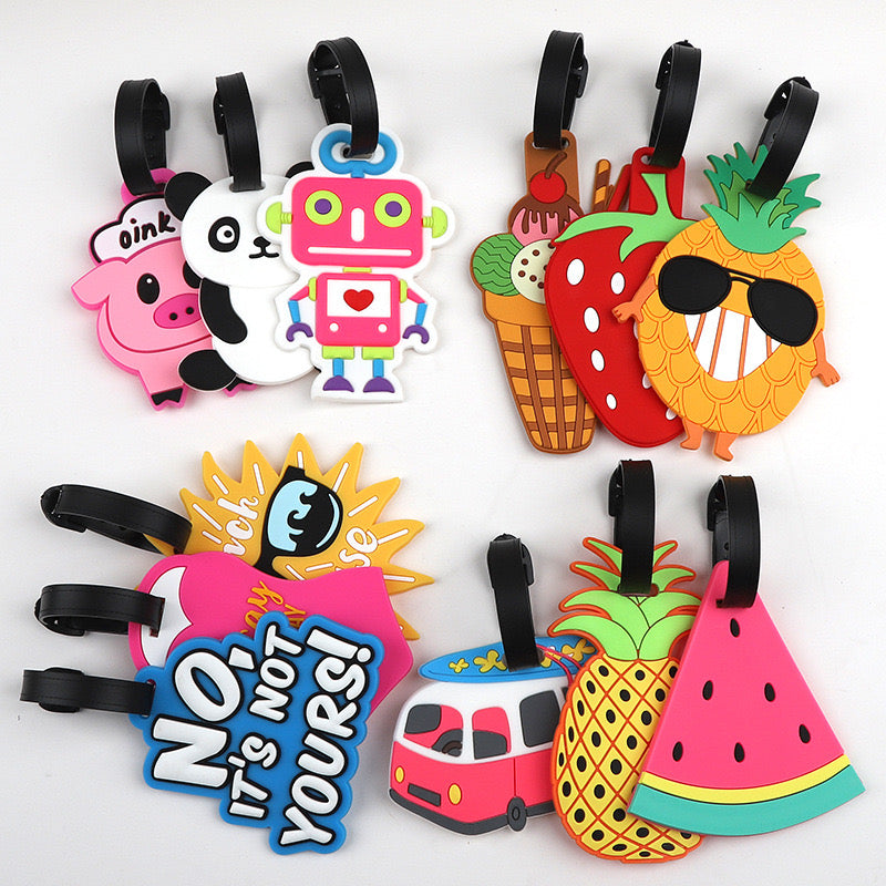 Custom Tag Luggage Bag Luggage Rubber PVC Travel Luggage Tags Labels Holders