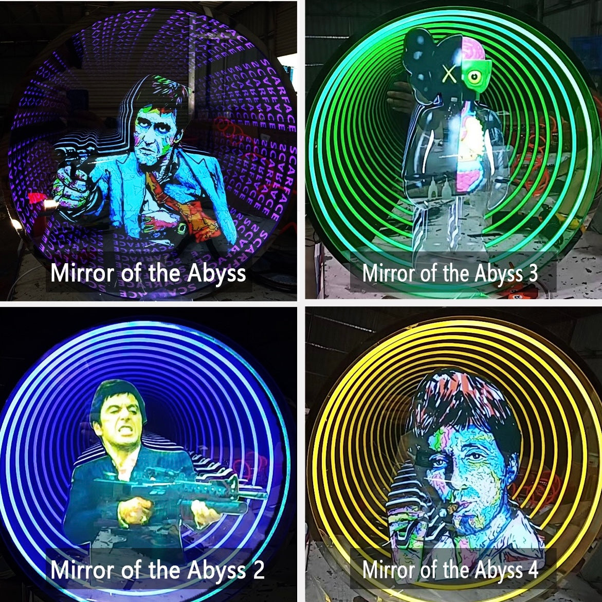 Custom Mirror Layer RGB Infinity Neon Sign Wall Mirror