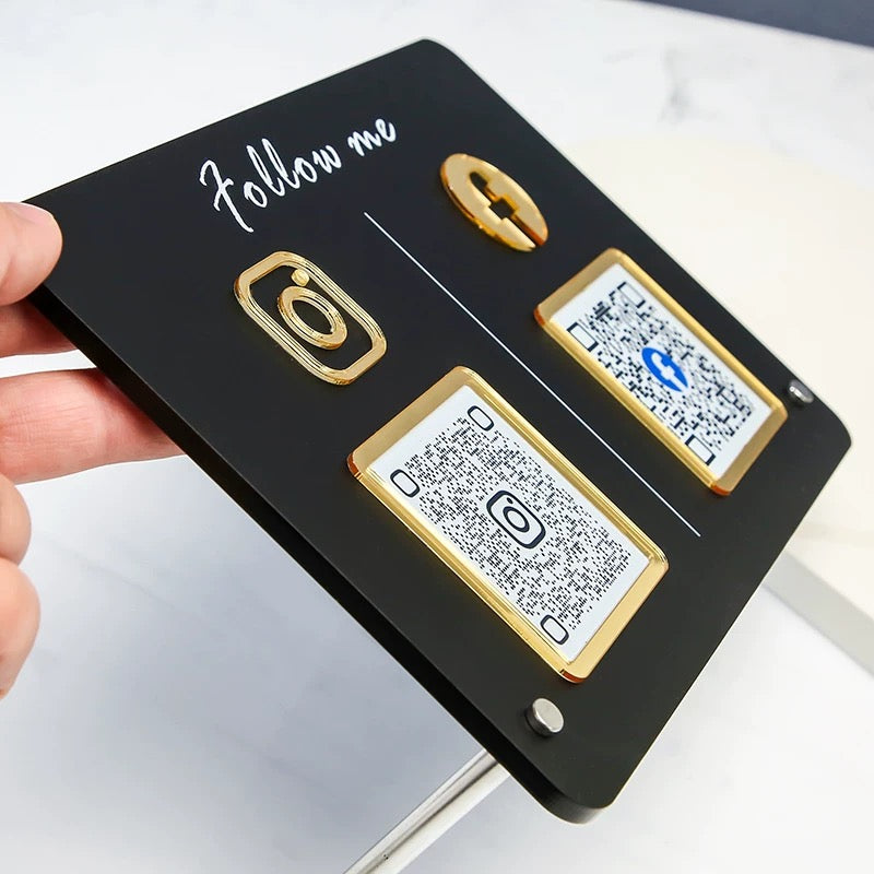Custom QR Code Sign Table Stand