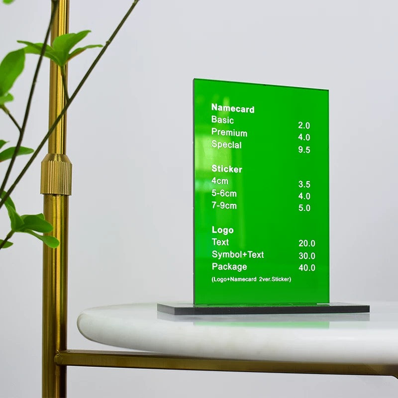 Custom Acrylic Table Menu Stand