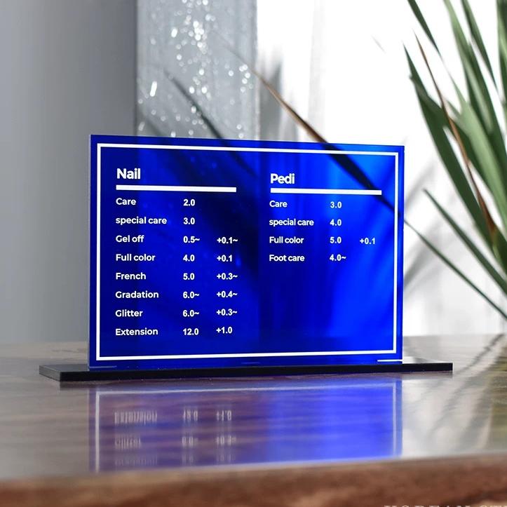 Custom Acrylic Table Menu Stand