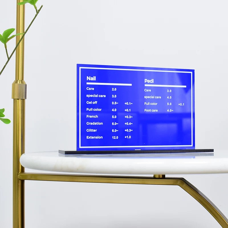Custom Acrylic Table Menu Stand