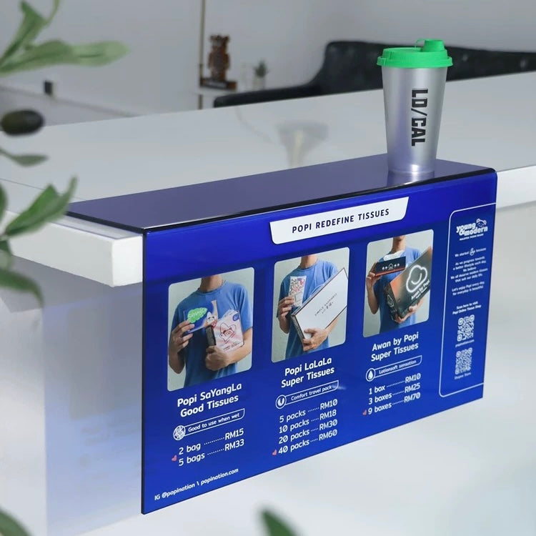 Custom Acrylic Table Menu Stand