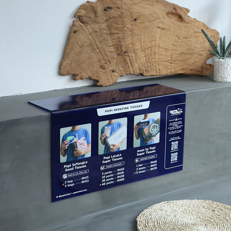 Custom Acrylic Table Menu Stand
